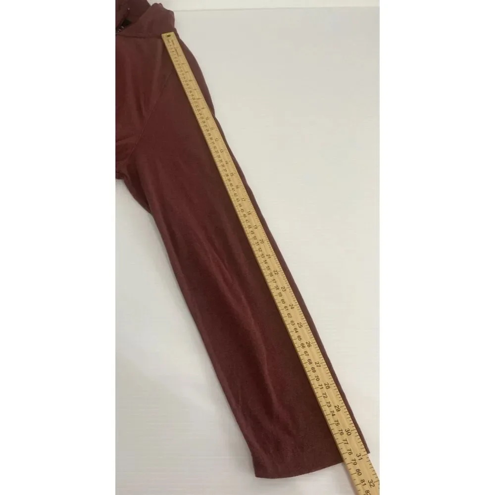 Banana Republic Men’s Quick Dry Half Zip Pullover Burgundy Long Sleeve Shirt XL